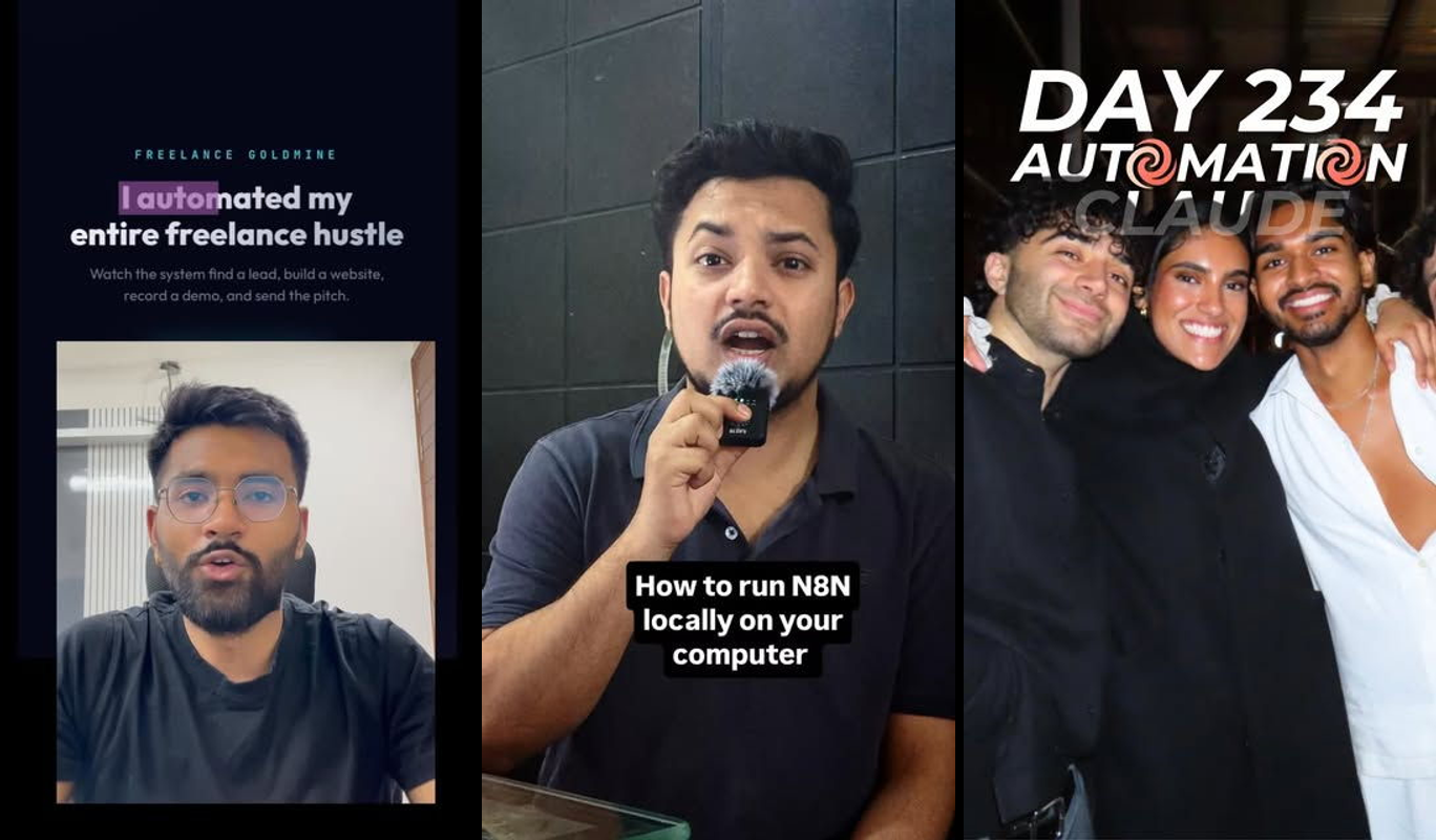AI workflow diagram showing automated content creation process replacing traditional 4-person marketing team