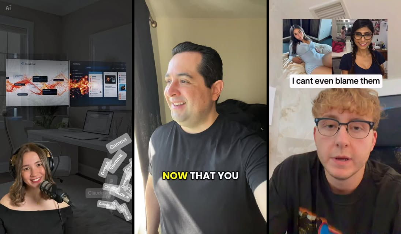 Person at laptop with AI automation tools replacing expensive content team, showing cost savings and efficiency gains